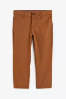 Габардиновые брюки чинос H&amp;M, коричневый H&M