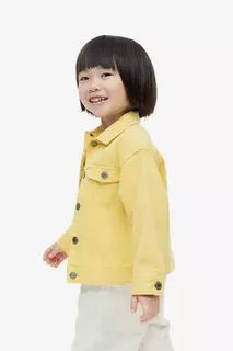 Джинсовая куртка comfort stretch H&amp;M, желтый H&M