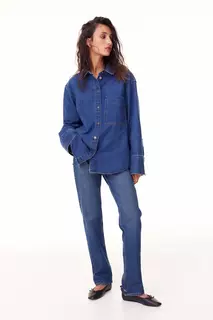 Джинсовая рубашка H&amp;M, синий H&M
