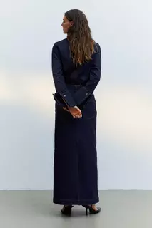 Длинная джинсовая юбка H&amp;M, синий H&M