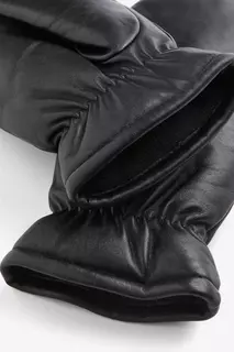 Кожаные перчатки на один палец H&amp;M, черный H&M
