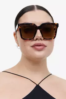 Квадратные солнцезащитные очки H&amp;M, коричневый H&M