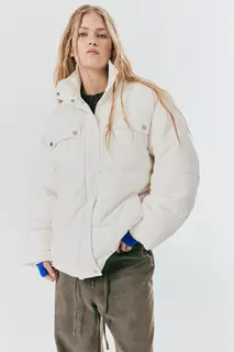 Стеганая куртка H&amp;M, белый H&M