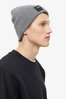 Тонкая вязаная шапка H&amp;M, серый H&M