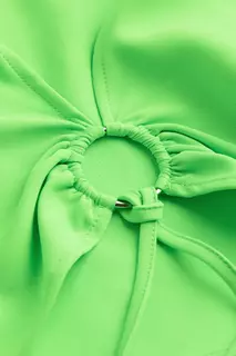 Укороченная блузка с воротником H&amp;M, зеленый H&M