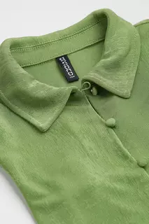 Укороченная блузка H&amp;M, зеленый H&M