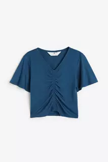 Утепленная футболка из джерси H&amp;M, синий H&M