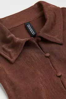 Укороченная блузка H&amp;M, коричневый H&M