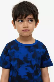 Хлопковая футболка H&amp;M, синий H&M