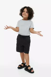 Хлопковые шорты карго H&amp;M, черный H&M