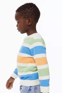 Хлопковый свитер жаккардовой вязки H&amp;M, белый H&M