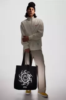 Холщовая сумка с мотивом H&amp;M, черный H&M