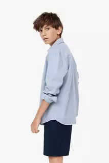 Хлопчатобумажную рубашку H&amp;M, синий H&M
