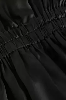 Шелковое платье с эластичной талией H&amp;M, черный H&M