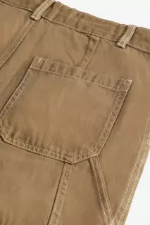Широкие брюки-карго H&amp;M, бежевый H&M