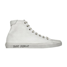 Ботинки Saint Laurent Malibu Mid, белый