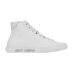 Ботинки Saint Laurent Malibu Mid, белый