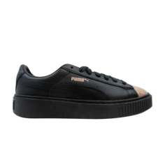 Кроссовки Wmns Basket Platform Metallic Puma, черный