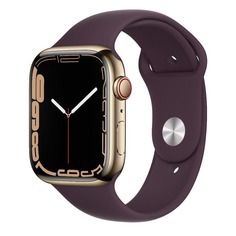 Умные часы Apple Watch Series 7 Stainless Steel (GPS+Cellular), 41 mm, Gold/Dark Cherry