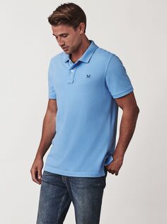 Классическая рубашка-поло из пике Crew Clothing, ярко-синий