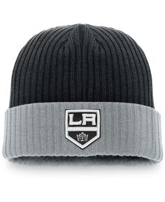 Мужская черная вязаная шапка с манжетами и логотипом Los Angeles Kings Core Primary Fanatics