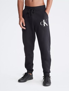 Брюки Calvin Klein Monogram Logo Fleece, черный