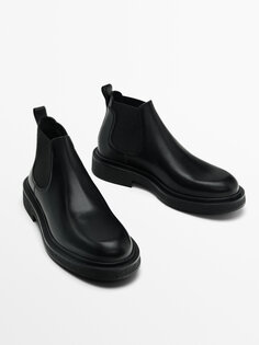Черные ботинки челси Massimo Dutti, черный