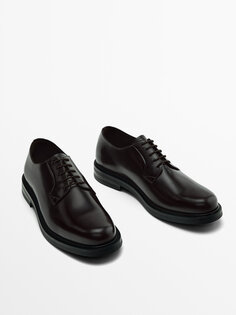 Коричневые туфли дерби Massimo Dutti, коричневый