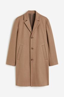 Пальто H&amp;M Wool-blend, темно-бежевый H&M