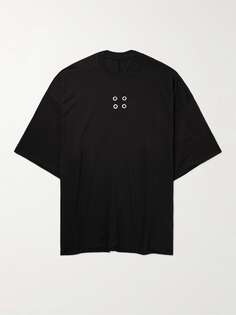 Oversize-футболка Tommy из хлопкового джерси с украшением DRKSHDW BY RICK OWENS, черный