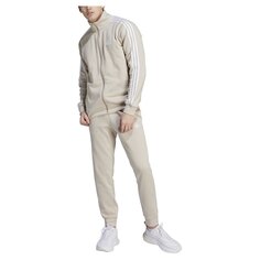 Спортивный костюм adidas Sportswear Basic 3 Stripes Fleece, бежевый