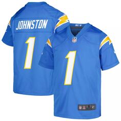 Молодежная игровая майка Nike Quentin Johnston Powder Blue Los Angeles Chargers Nike