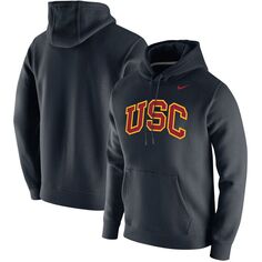 Мужской черный пуловер с капюшоном и логотипом USC Trojans Vintage School Nike