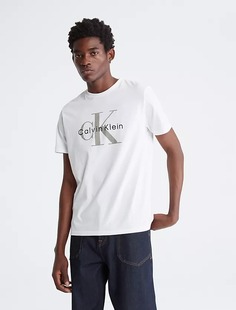 Футболка Calvin Klein Monogram Logo Crewneck, белый