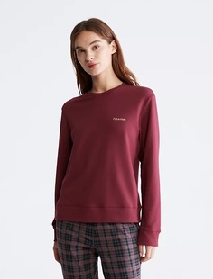 Свитшот Calvin Klein Modern Cotton Holiday Lounge, темно-красный