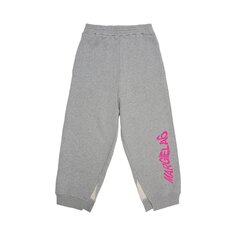 Детские спортивные штаны MM6 Maison Margiela, цвет Серый меланж/супер розовый