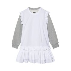 Детское спортивное платье с рюшами MM6 Maison Margiela, цвет Белый