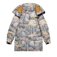 Утепленная куртка Gucci x The North Face Лесной принт