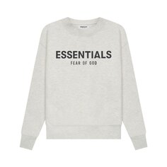 Детский пуловер с круглым вырезом Fear of God Essentials, цвет Light Heather Oatmeal