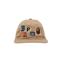 Кепка патч-панели BAPE Multi Fonts, Бежевый