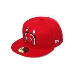 Кепка BAPE Shark New Era 95Fifty, красная