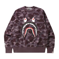 BAPE Color Camo Shark Свободного кроя с круглым вырезом, бордовый