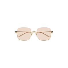 Солнцезащитные очки Gucci в квадратной оправе, золотые