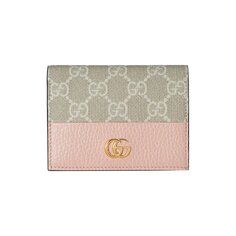 Кошелек Gucci GG Marmont Card Case, Розовый/Бежевый