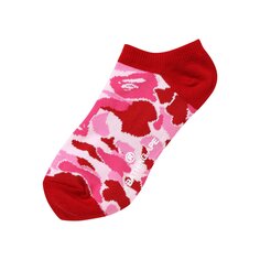 Короткие носки с камуфляжным принтом BAPE ABC, розовые