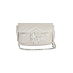 Супермини-сумка Gucci GG Marmont Matelasse, цвет Белый