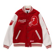 Университетская куртка BAPE x Coca-Cola, красная