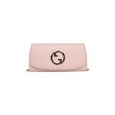 Кошелек Gucci Blondie Continental с цепочкой, цвет Розовая пудра