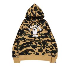 BAPE 1st Camo College Пуловер с капюшоном, цвет Желтый