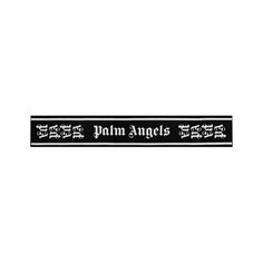 Шарф Palm Angels с монограммой в готическом стиле, цвет Черный/Белый